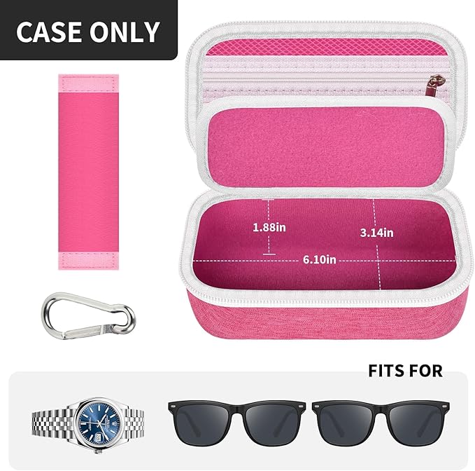 Travel Sunglass Organizer Case for Quay Polarized Sunglasses Men Women, Trendy Glasses Storage Box (Bag Only)