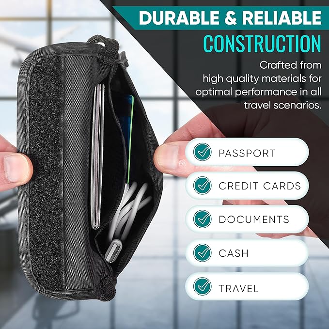 Ultra-Slim Comfort Neck Wallet & Passport Holder - RFID-Protected, Stylish Travel Pouch for Men & Women (Green)