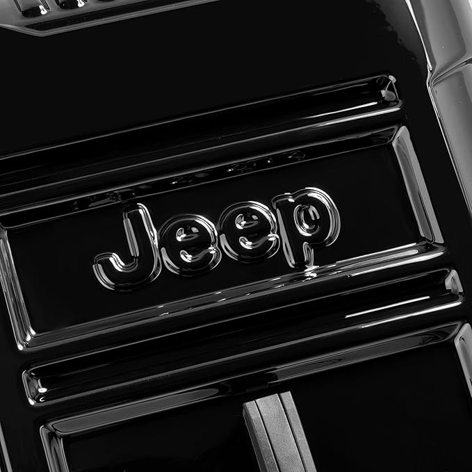 Jeep JH003B Hardside Expandable Luggage with Two Wheels, Black, Checked-Large 30 Inch
