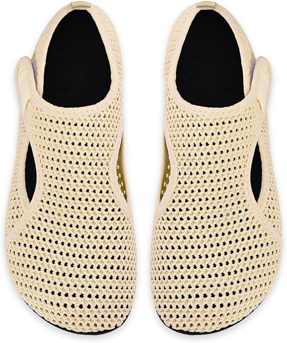 WateLves Water Shoes for Women Men Swim Beach Aqua Socks House Slippers Quick Dry Barefoot Travel Shoes with Adjustable Magic Tape for Pool Diving Boating Yoga