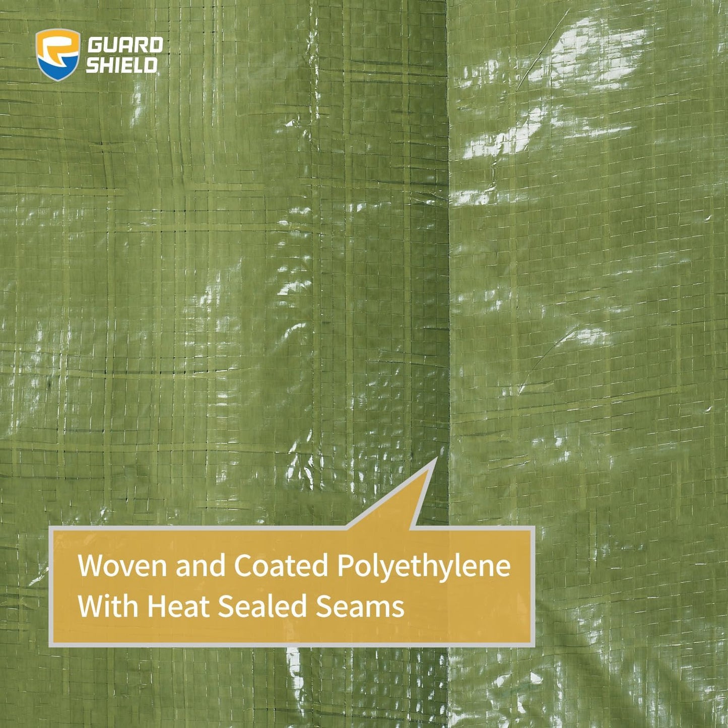 GUARD SHIELD Tarp Green 9x15 Feet Multi Purpose Waterproof Poly Tarp Cover 5mil (2-Pack)
