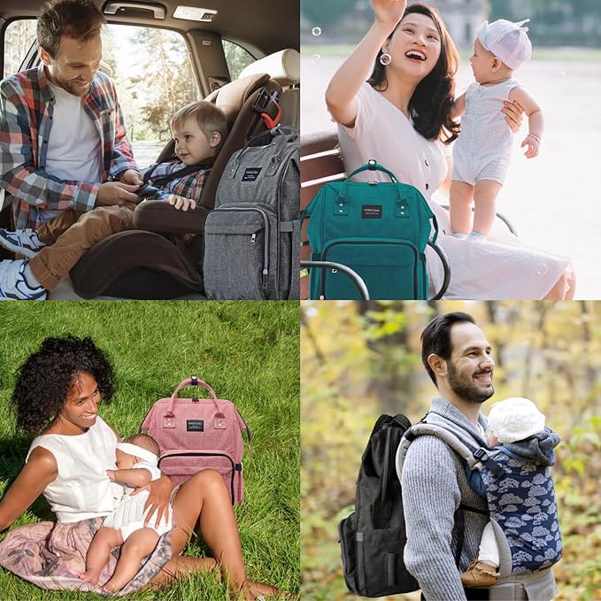 KiddyCare Diaper Bag Backpack | Baby Diaper Bags with Changing Station for Mom | Travel Backpack Waterproof Tote Bag with Various Uses for Maternity Baby Bags Big, Stylish, Unisex | Blue