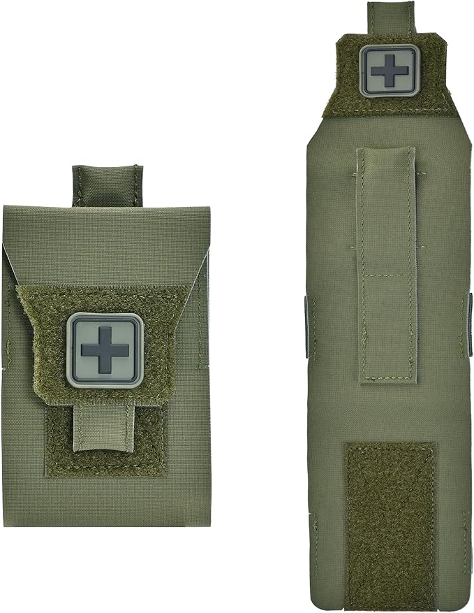 Mini IFAK Micro Trauma Pouch | Compact Empty EDC First Aid Organizer | Portable Stop Bleeding Supplies Pouch for Medic Gear & Survival Kits