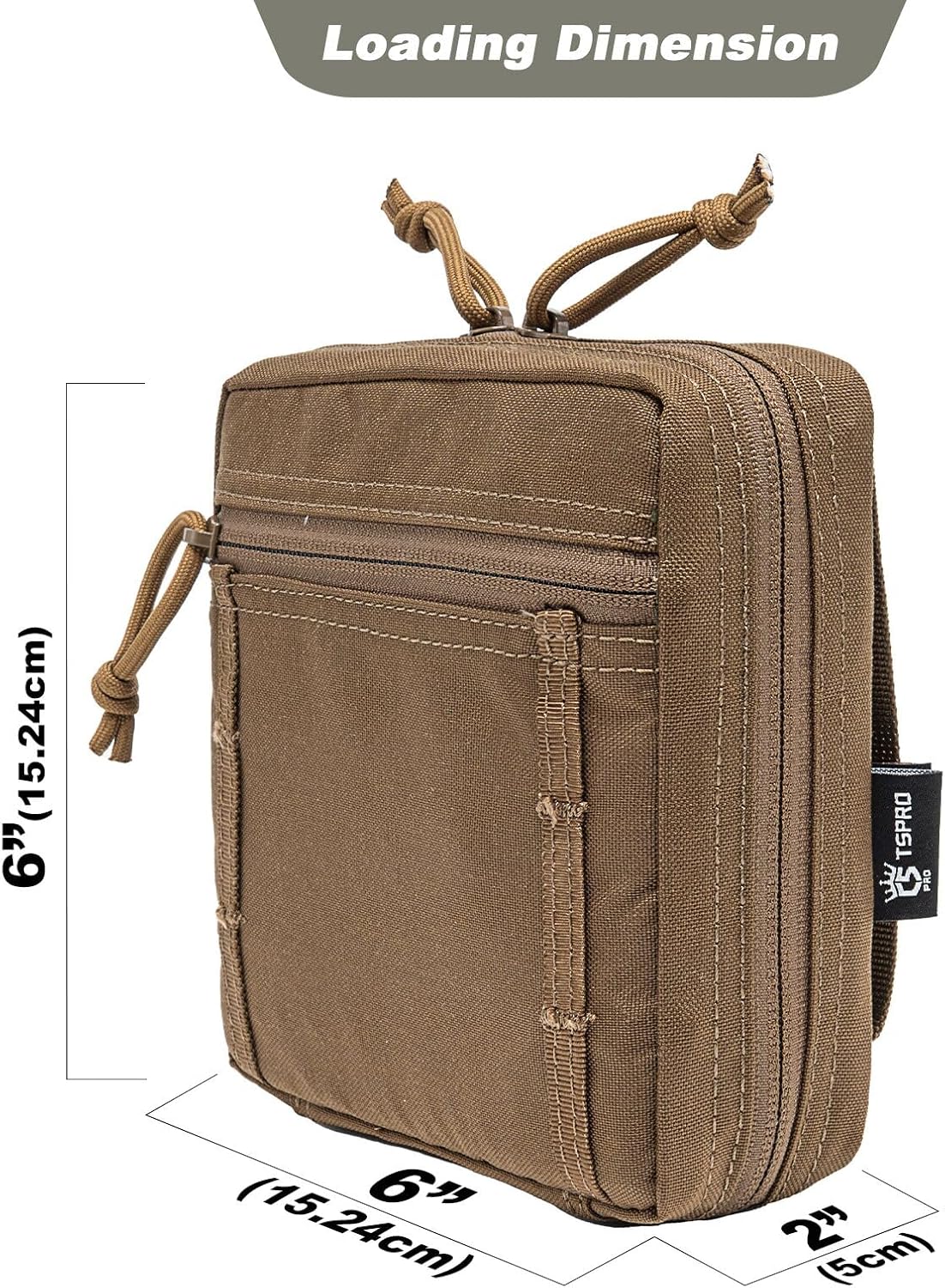 TSPRO Tactical Admin Pouch Compact EDC Utility Gadget Gear Pouches Portable Kit Organizer Storage Accessory for Bags