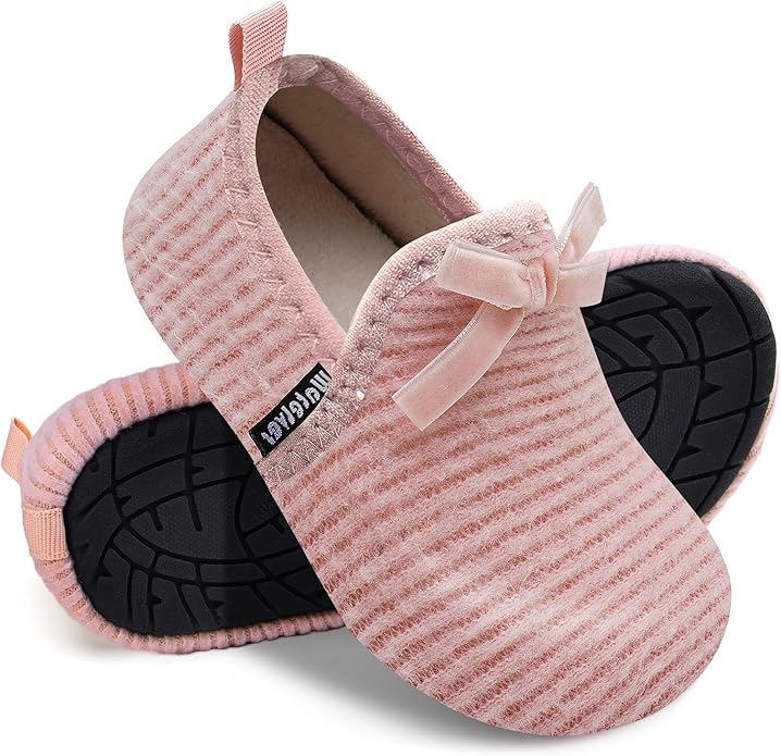 WateLves Kids Toddler Slippers Girls Boys Slip on House Shoes Lightweight Anti Slip Sock Slippers Winter Indoor Outdoor Walking Shoes