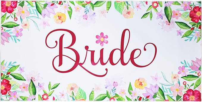 Bride Beach Towel - Large Travel Friendly Honeymoon Towel - Great for Bachelorette Pool Party and Beach Wedding Gift - 60"x30"