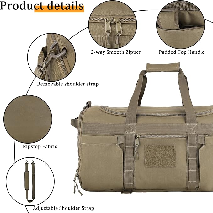Greencity Gym Bag Duffel Bag with Shoe Compartment for Men Sports Duffels Bag Fitness(OD.Green)
