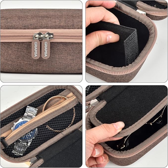 Travel Sunglass Organizer Case for Quay Polarized Sunglasses Men Women, Trendy Glasses Storage Box (Bag Only)