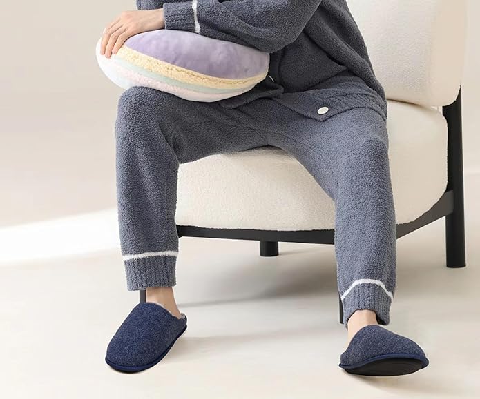COFACE Mens Cozy Memory Foam Scuff Slippers Casual Slip On Warm House Shoes Indoor/Outdoor Sandal Slippers With Arch Support Rubber Sole Size 7-15