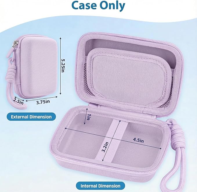 Digital Camera Case Compatible with VAHOIALD FHD 1080P/ for CAMKORY Digital Point and Shoot/for KODAK PIXPRO FZ45-BK 16MP Vlogging/for IWEUKJLO/for Nsoela, Holder for SD Card More (Purple)