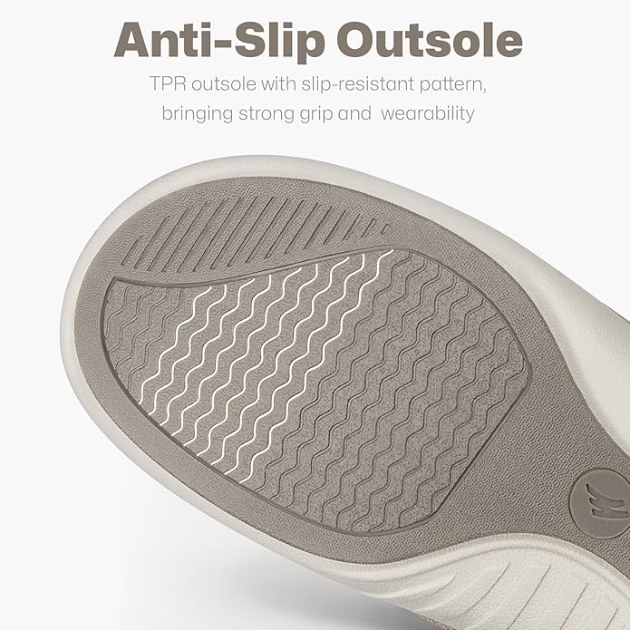 Mens Slip On Shoes, Canvas Mens Loafers with Arch Support, Orthopedic Mens Boat Shoes for Plantar Fasciitis, Indoor & Outdoor Walking Slippers Shoes for Pain Relief
