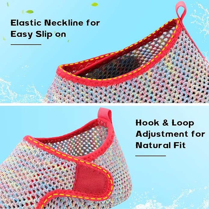 Scurtain Barefoot Water Shoes for Women Men Beach Swim Aqua Socks Summer Quick-Dry Sandals Slippers