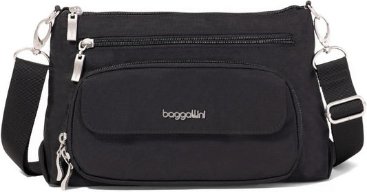Baggallini Original Everyday 11x7.5 Crossbody Bags Rfid Protected Lightweight Nylon Zippered Travel Purse