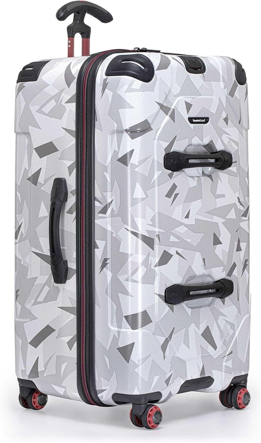 Traveler's Choice Maxporter II Polycarbonate Hardside Trunk with Spinner Wheels, White Camo, 30-Inch Trunk