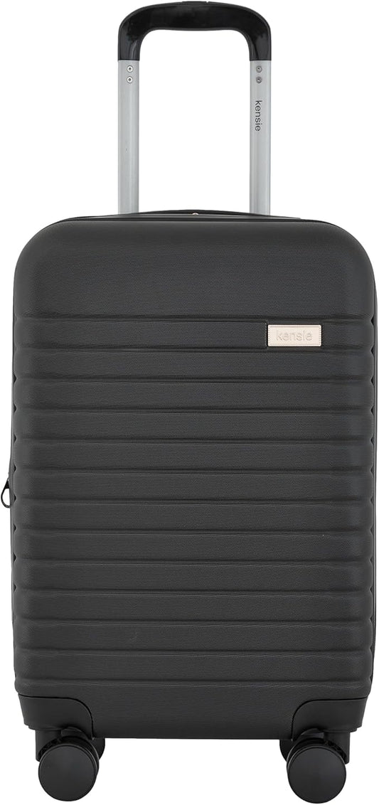 kensie 22" Graceful Hardside Carry-On Luggage, Black