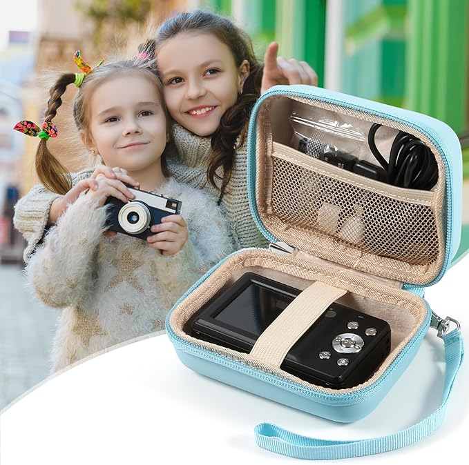 Camera Case for AbergBest 21 Mega Pixels 2.7" LCD Rechargeable HD/Kodak Pixpro/Canon PowerShot ELPH 180/190/Sony DSCW800/DSCW830 Cameras, Travel Carrying Protective Case for Digital Camera - Blue