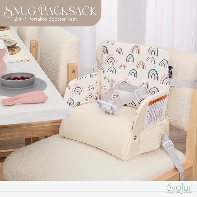 Evolur Snug Packsack 2-in-1 Portable Booster Seat and Travel Bag