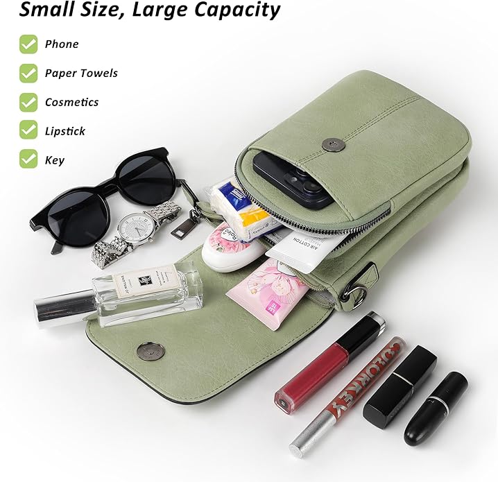 TANTOMI Small Crossbody Bags for Women, Small Purses with Card Slots Phone Purse Wide Adjustable Strap