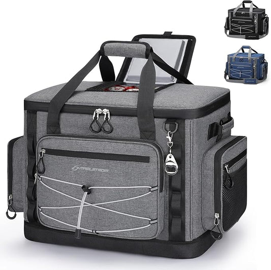 Maelstrom 80 Can Soft Sided Cooler Bag, Insulated Hard-Bottom, Leakproof, Portable, Gray