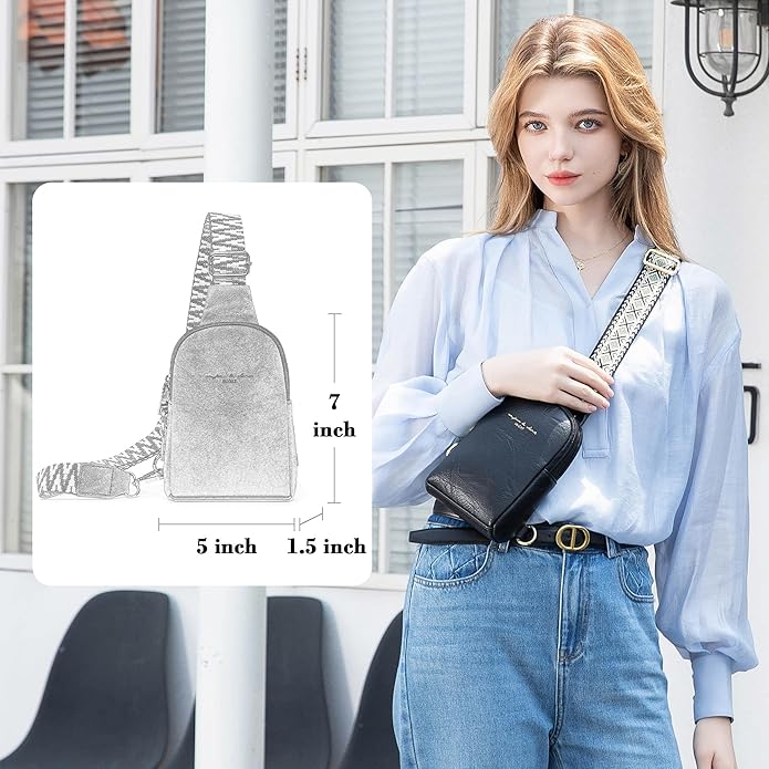 INICAT Small Sling Bag for Women Everyday & Travel Crossbody Bags Lightweight Cross Body Purses Vegan Leather