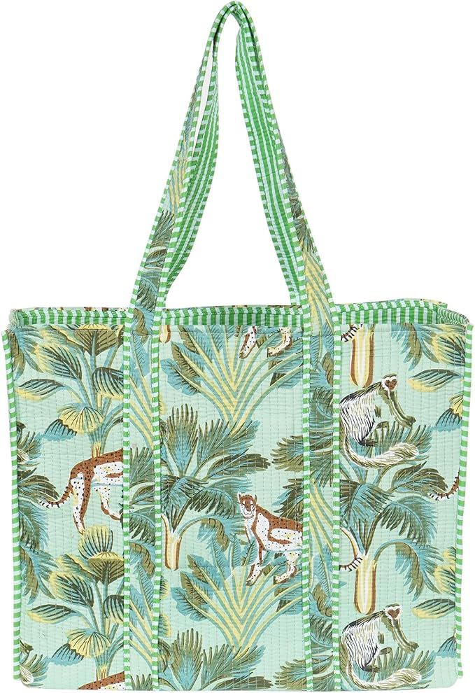 Marubhumi Women Lightweight Travel Bag Purse Cotton Shoulder Tote Bag For Shopping Grocery & Beach Bag