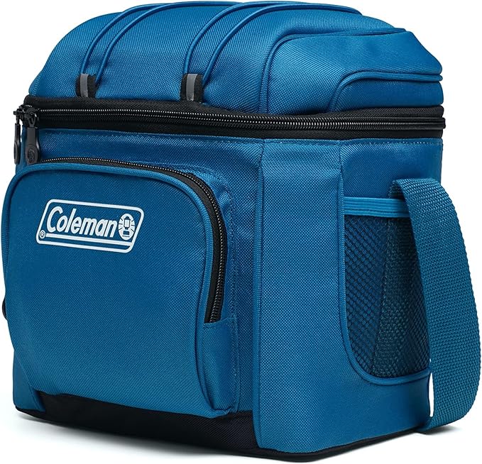 Coleman Chiller Insulated Soft Cooler, Leakproof 9/16/30 Can Cooler with 12+ Hour Ice Retention, Made with Recycled Materials, Great for Lunch, Camping, Beach, Pool, Sports, & More