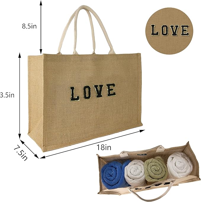 Hibala Woven Large Beach Bag Straw Beach Tote Handmade Weaving Shoulder Tassel Bag Handbag