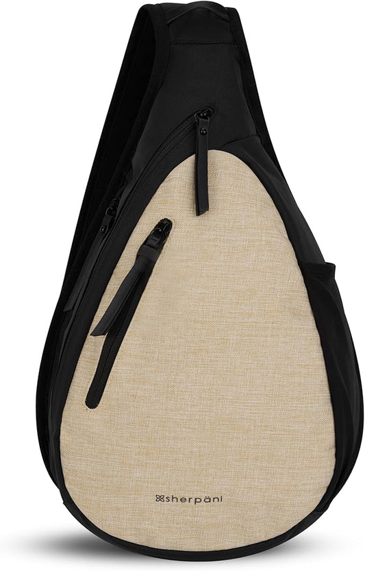 Sherpani Esprit, Anti Theft Sling Bag, Sling Backpack, 10L Travel Bag, Crossbody Backpack, Travel Gift for Women, Fits 10 Inch Tablet (Straw Lite)