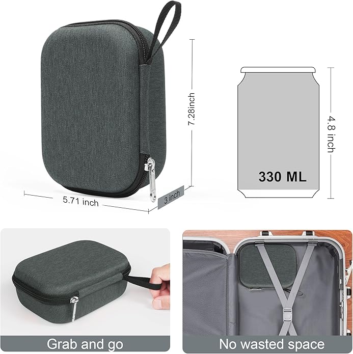 Bukere Travel Sunglasses Organizer Glasses Case, 3 Adjustable Slot for Multiple Eyeglasses, Hard Eyewear Box for Men Women