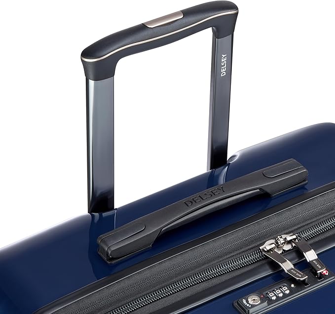 DELSEY PARIS Cruise 3.0 Hardside Expandable Luggage with Spinner Wheels, Deep Sea Navy, Checked-Large 28 Inch