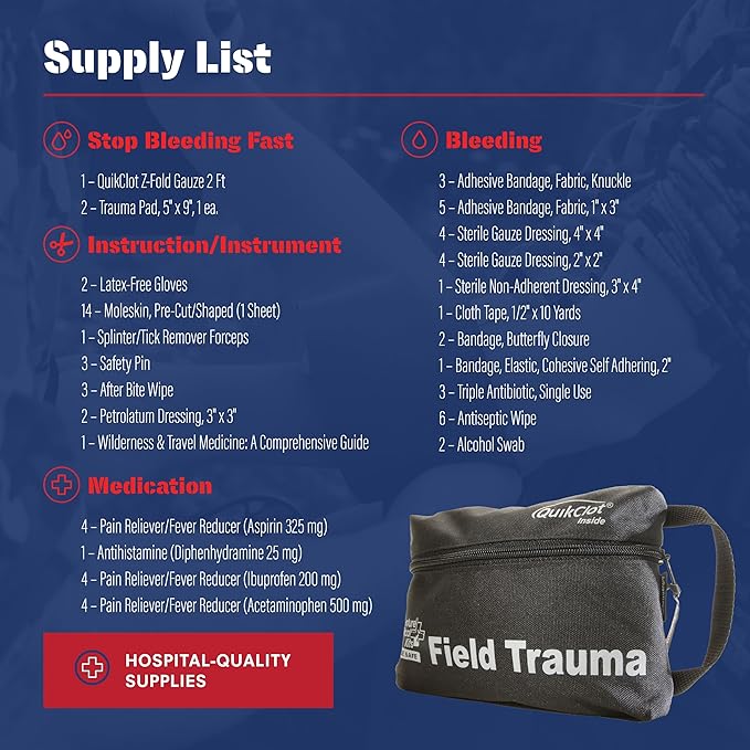 Adventure Medical Kits Field Trauma Medical Kit with QuikClot