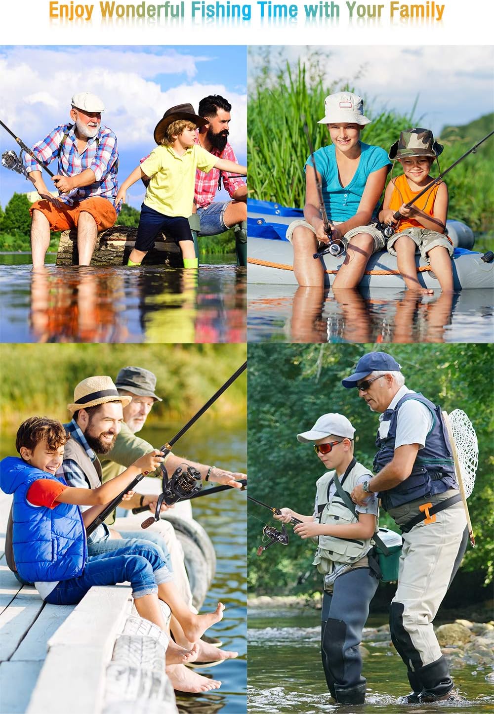 Fishing Rod and Reel Combo, Carbon Fiber Telescopic Fishing Pole with Spinning Reel, Fishing Line, Fishing Lures, Carrier Bag Travel Fishing Rods Kit Freshwater Saltwater Fishing Poles