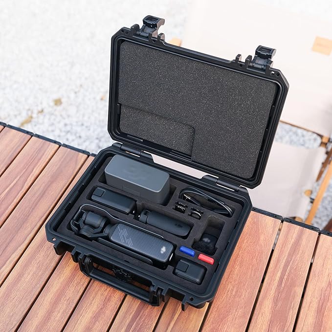 KIWIFOTOS Waterproof Hard Case for DJI Osmo Pocket 3 Creator/Power Expansion Combo Waterproof DJI Mic 2 Pocket 3 Accessories Travel Vlogging Camera Protective Case Outdoor