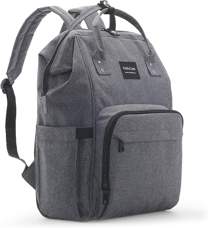 Kiddycare Diaper Bag Backpack | Baby Diaper Bags with Changing Station for Mom | Multipurpose Waterproof Travel Backpack Tote Bag for Maternity Baby Bags Enormous for Unisex, Stylish | Dark Gray