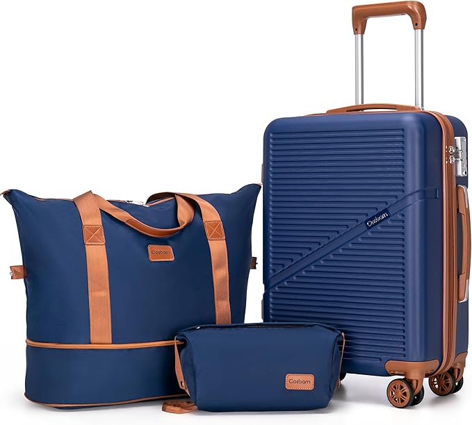 Carry On Luggage 22x14x9 Airline Approved, 20 Inch Carry on Suitcases with Wheels, ABS Lightweight Carry-on Luggage, Travel Suitcase Set with Wheels and TSA Lock
