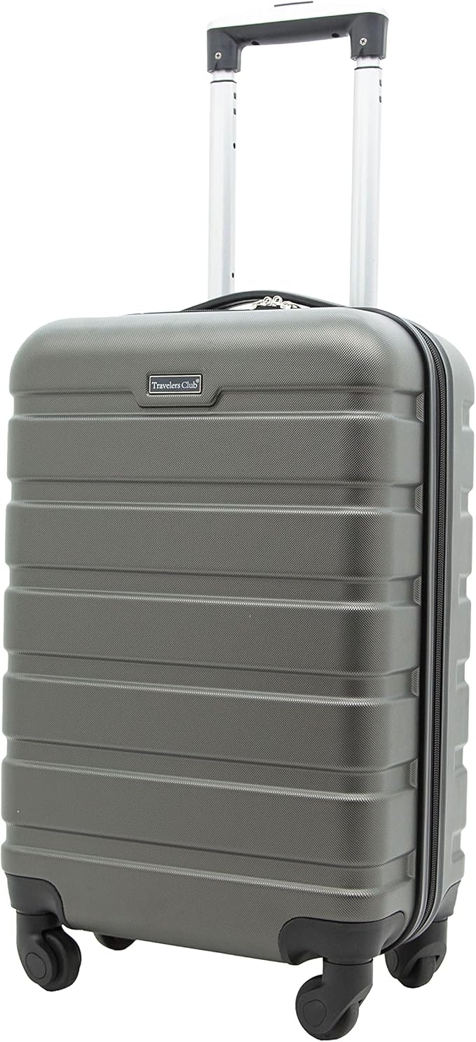 Travelers Club Harper Luggage, Charcoal, 22-Inch Carry-On