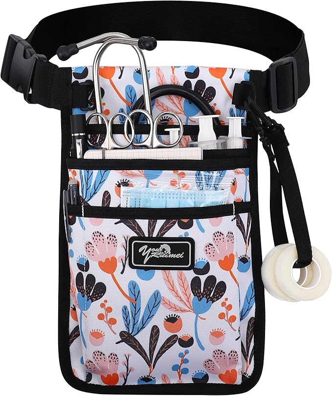 Medical Organizer Belt,Nurse fanny pack, Nurse Fanny Pack for Work ，Kit Practical Waist Bag for Nurses， Fanny Pack for Basics Nurse ，Utility Belt Organizer Bag (YRHS-S-ShuYe)