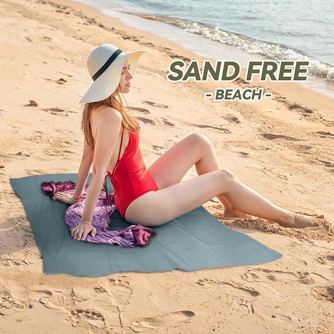 Microfibre Towel Extra Large for Beach, Travel, Swimming, Bath– Quick Dry, Ultra Compact, Sand Free, Lightweight & Super Absorbent(Gray,78x35 in)