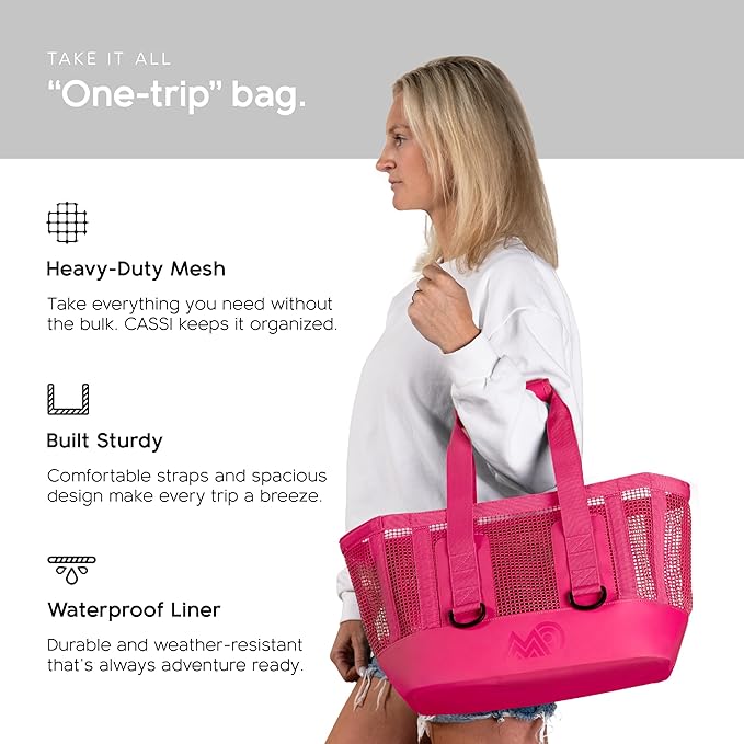 MISSION Boat Gear CASSI Heavy-Duty Outdoor Tote and Waterproof Marine-Grade Mesh Boat Bags
