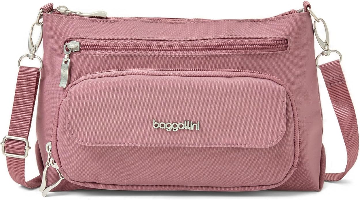 Baggallini Original Everyday 11x7.5 Crossbody Bags Rfid Protected Lightweight Nylon Zippered Travel Purse