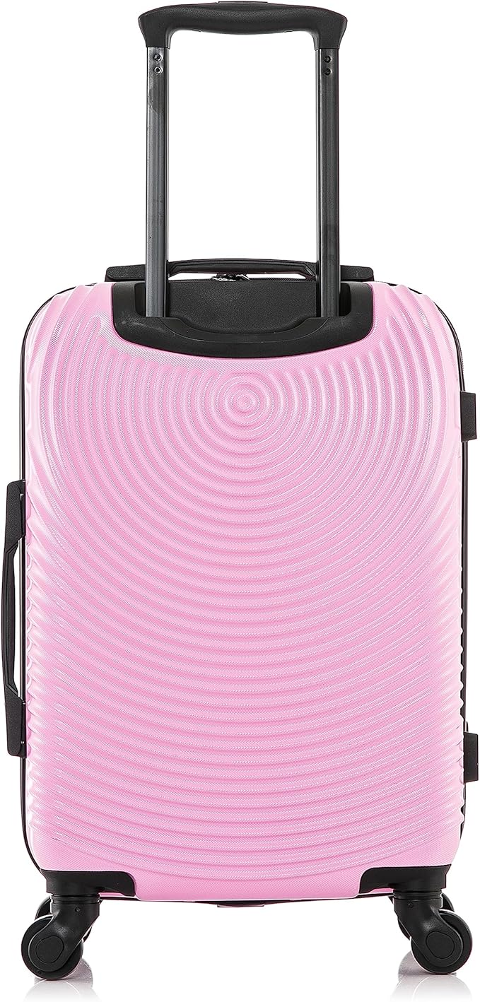 DUKAP INCEPTION Luggage with Spinner Wheels | Durable Lightweight Hardshell Suitcase, Travel Bag with Handle and Trolley, 20-Inch Carry On Small Luggage | Pink