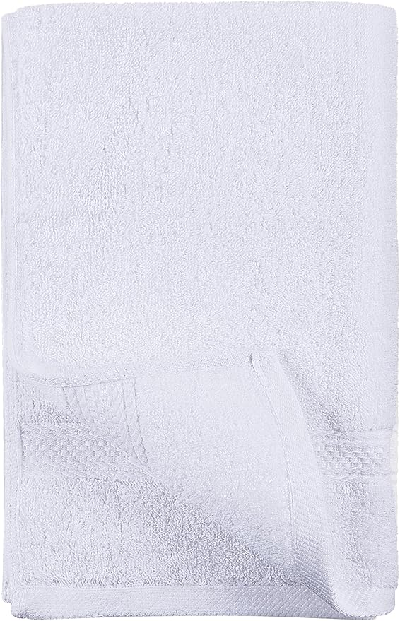 Utopia Towels 6 Pack Premium Hand Towels Set, 16 by 28 inches, 100% Ring Spun Cotton, Ultra Soft and Highly Absorbent 600GSM Towels for Bathroom, Gym, Shower, Hotel, and Spa, White