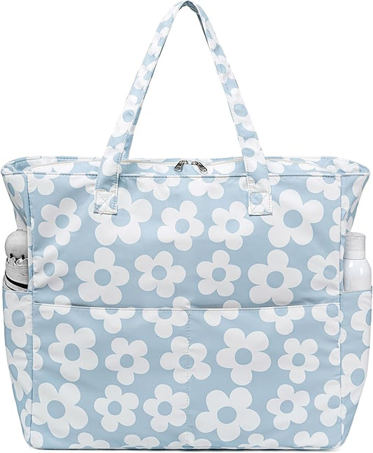 Bluboon Beach Bags for Women, Large Waterproof Tote Bag With Wet Compartment for Pool Weekender Travel Gym