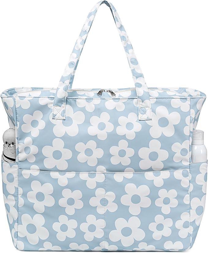 Bluboon Beach Bags for Women, Large Waterproof Tote Bag With Wet Compartment for Pool Weekender Travel Gym
