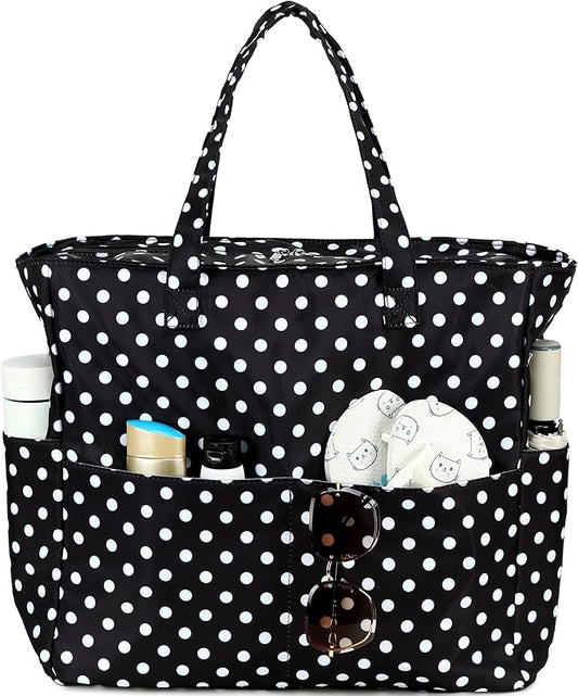 LEDAOU Large Beach Bag Women Waterproof Sandproof Zipper Beach Tote Pool Bag for Swim Gym Grocery Travel with Wet Pocket | Waterproof, Sandproof, Zipper, Pool, Gym, Grocery