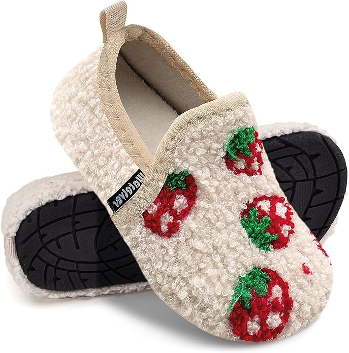 WateLves Kids Toddler Slippers Girls Boys Slip on House Shoes Lightweight Anti Slip Sock Slippers Winter Indoor Outdoor Walking Shoes