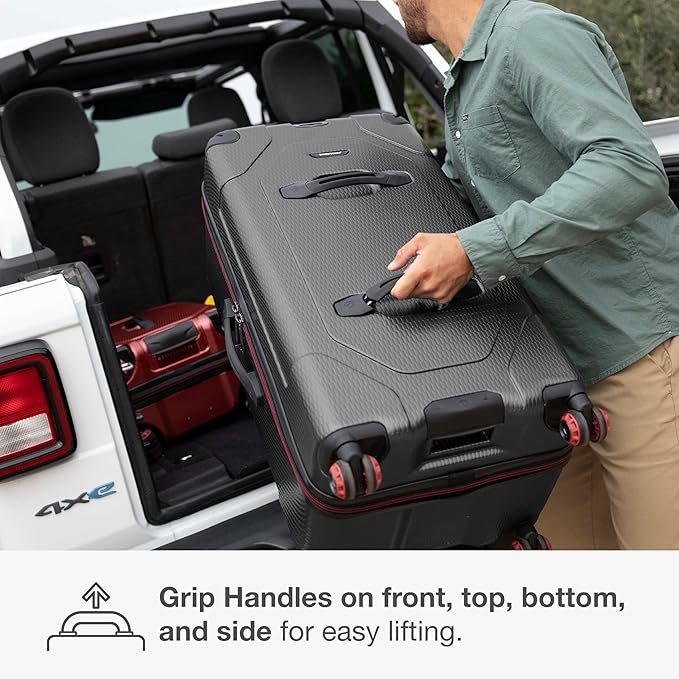 Traveler's Choice Maxporter II Polycarbonate Hardside Trunk with Spinner Wheels, Gray, 31-Inch Trunk