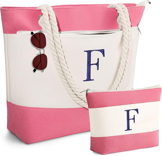 YOOLIFE Beach Bags for Women - Travel Canvas Beach Tote, Pool Waterproof Bag, Travel Essentials, Gifts for Women Birthday