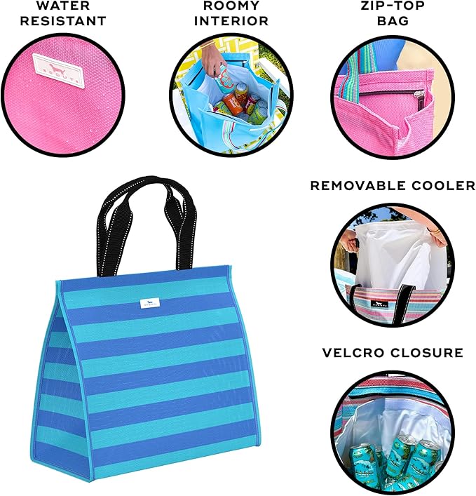 SCOUT Cold Shoulder Cooler Tote - Versatile Two in One Design, Zip-Top Tote Plus Removable Insulated Liner, Perfect for Beach, Pool, Travel