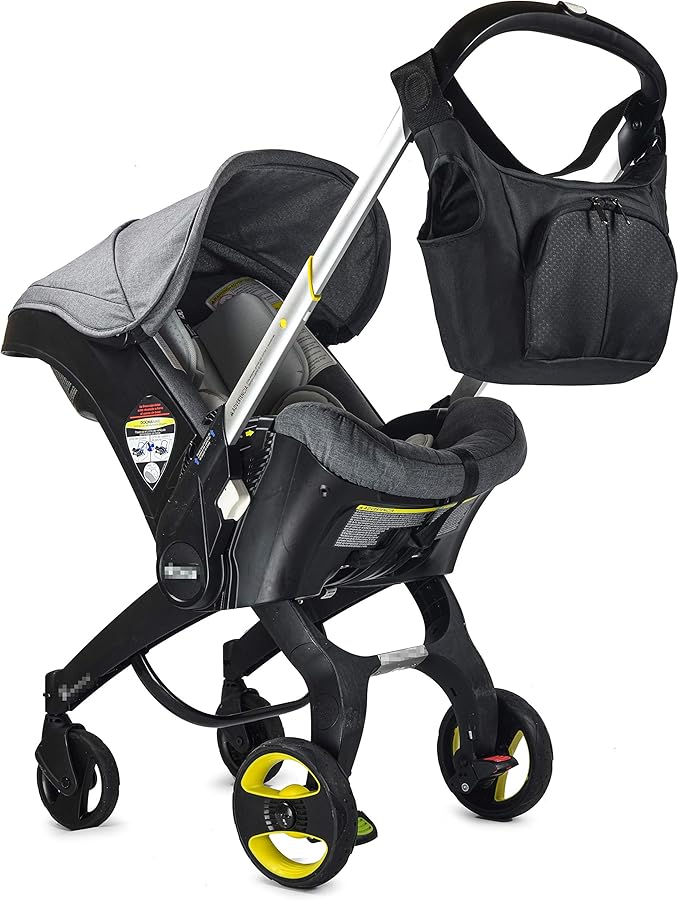 Baby & Beyond Essential Bag, Compatible with Doona Car Seat Stroller, with additional hooks and straps to be compatible with any universal stroller, Converts into Tote Diaper Bag